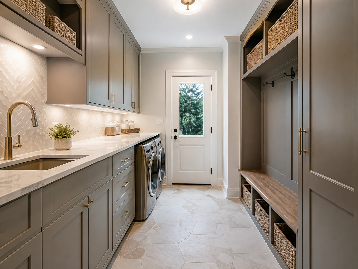 Modern kitchen with dark finishes